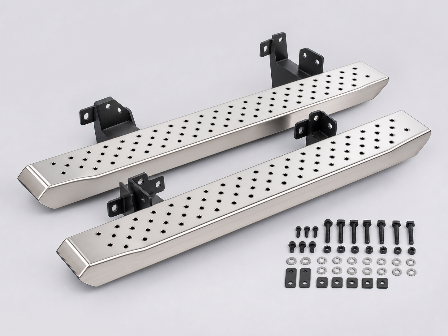 Stainless steel side step set